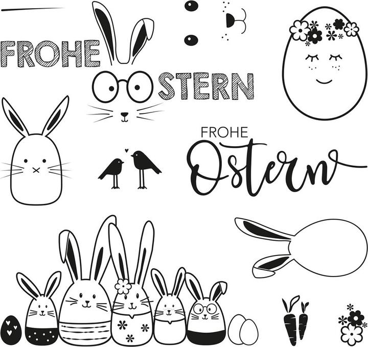 Actual product image Rayher Clear Stamps "Happy Easter