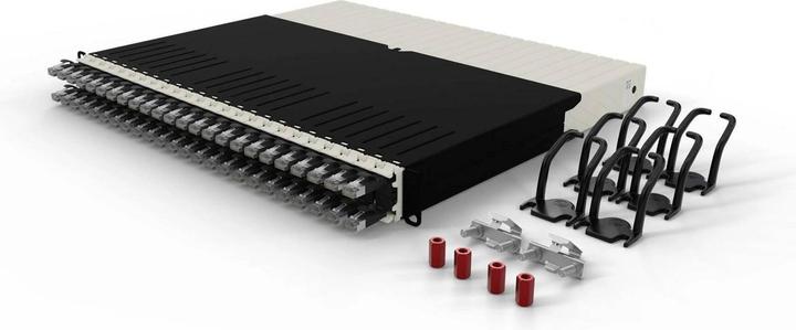 Immagine prodotto PATCHBOX uno / 8RU / Cat 6A, STP, 0,8 m, nero (U/FTP, CAT6a, 0.80 m)