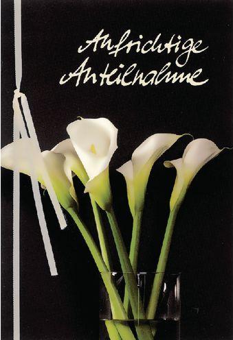 Image du produit BSB-Obpacher Cartes de deuil White Calla avec ruban Spécial Crème (3 pcs)