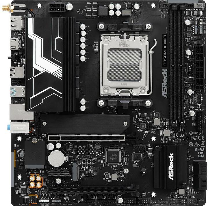 Actual product image AsRock B850M-X Wifi R2.0 (AM5, AMD B850, mATX)