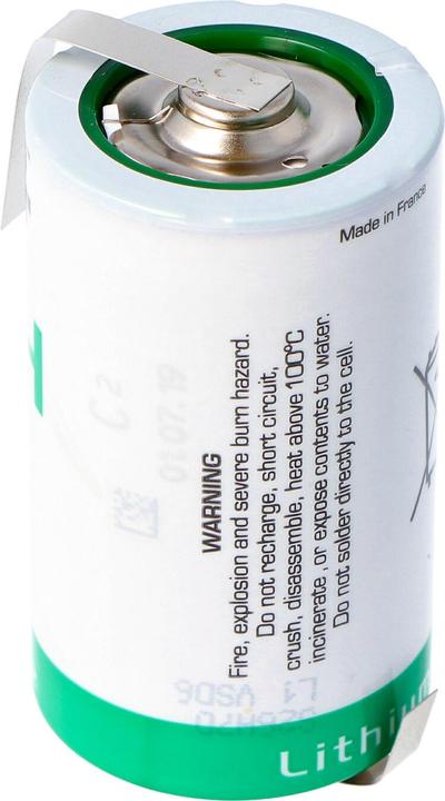 Actual product image Saft Battery LSH 20 with Z solder tags (1 pcs., D, 13000 mAh)