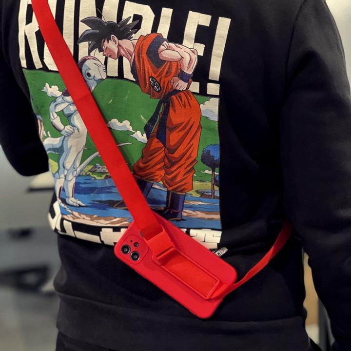 Image du produit Hurtel Rope case gel case avec une chaîne lanyard bag lanyard iPhone 13 mini blue (Apple iPhone 13 mini)