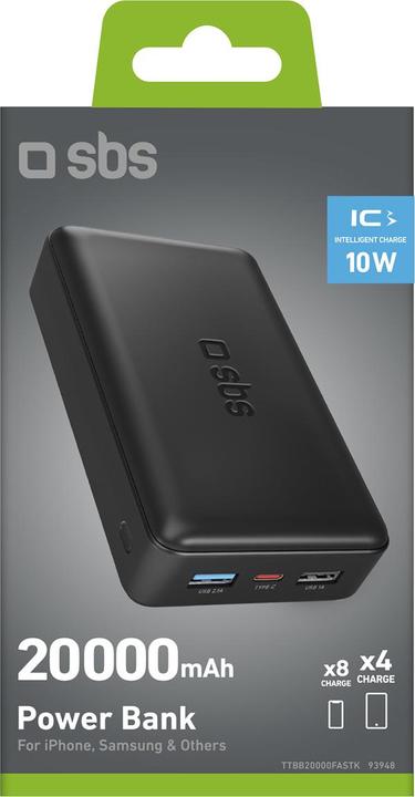 Actual product image SBS Fast Charge Powerbank (20000 mAh, 10 W, 74 Wh)