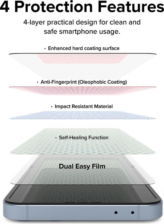 Actual product image Ringke Screen Protector for Galaxy Z Flip 6 DUAL EASY FILM 2 pack (2 Piece, Samsung Galaxy Z Flip6)