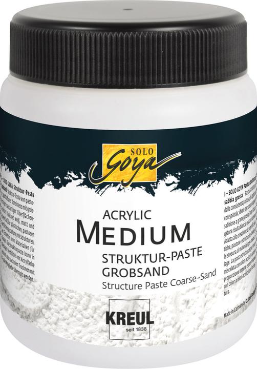 Produktbild Kreul SOLO GOYA Acrylic Medium Struktur-Paste Grobsand (Weiss, 250 ml)