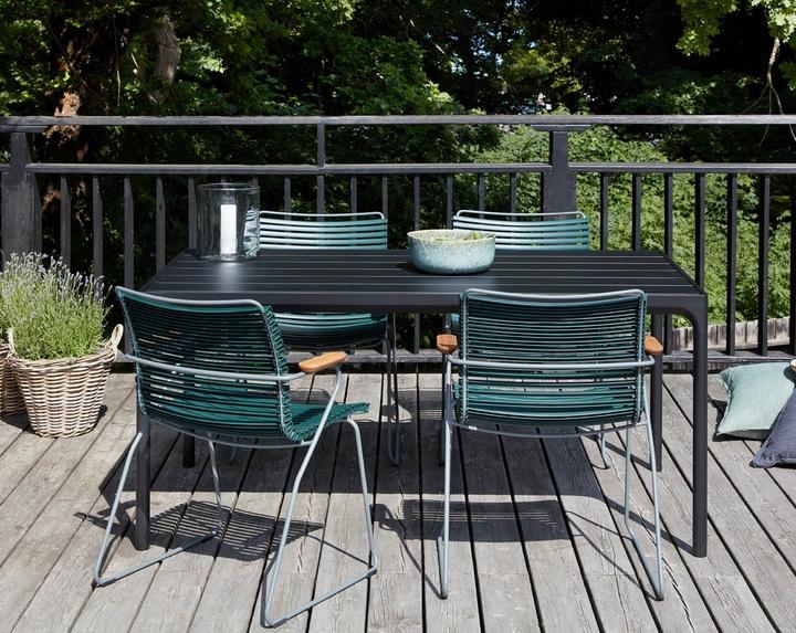 Actual product image Houe CLICK garden chair with bamboo armrests Steel frame
