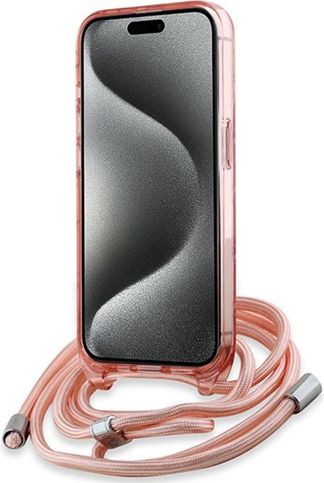 Productafbeelding Karl Lagerfeld KLHMP15XHCKCKLCP iPhone 15 Pro Max 6,7" różowy/roze hardcase IML Crossbody Monogram K (Apple iPhone 15 Pro Max)