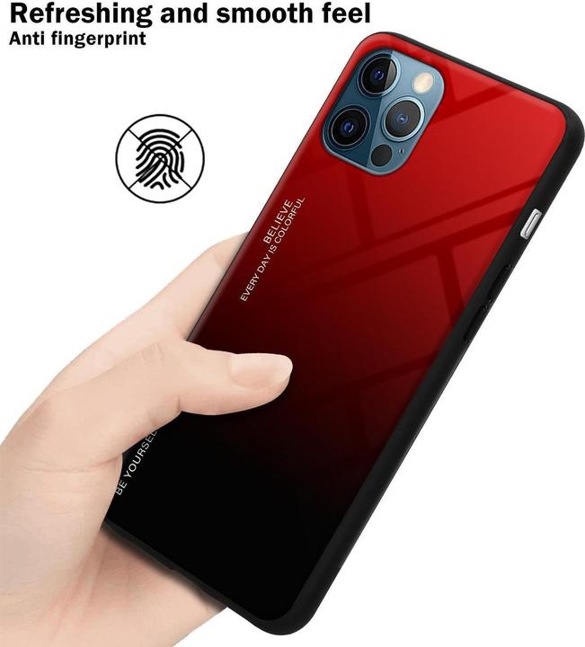 Actual product image Cadorabo TPU 2 colors glass cover (Apple iPhone 12 Pro Max)
