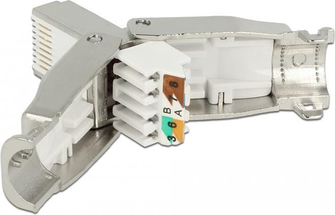 Image du produit Delock Connecteur 86476 1 pièce, gris sans outillage (Câble réseau Connecteur)