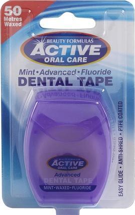 Immagine prodotto Beauty Formulas Active Oral Care - Nastro dentale cerato alla menta con fluoruro 50 metri (50 m)