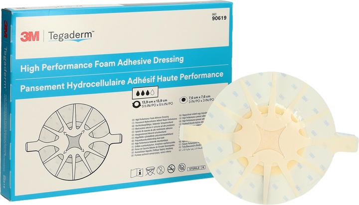 Image du produit 3M Tegaderm Foam HP compresse de mousse 7.6x7.6cm adhesive 5 pc
