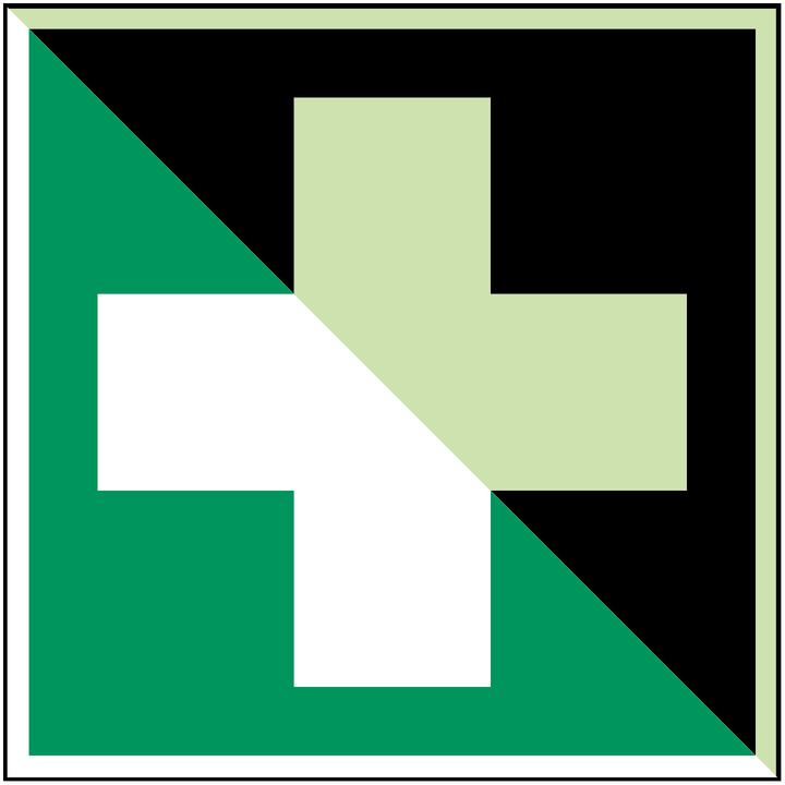 Actual product image Brady Photoluminescent safety signs - First aid