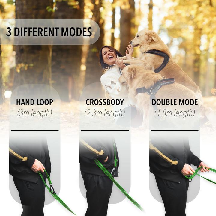 Image du produit Bluzelle Laisse double (XL, Chien, Promenade)