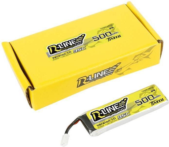Immagine prodotto Tattu Batteria RC LiPo 500 mAh 3,7 V 95C R-Line (3.70 V, 500 mAh)