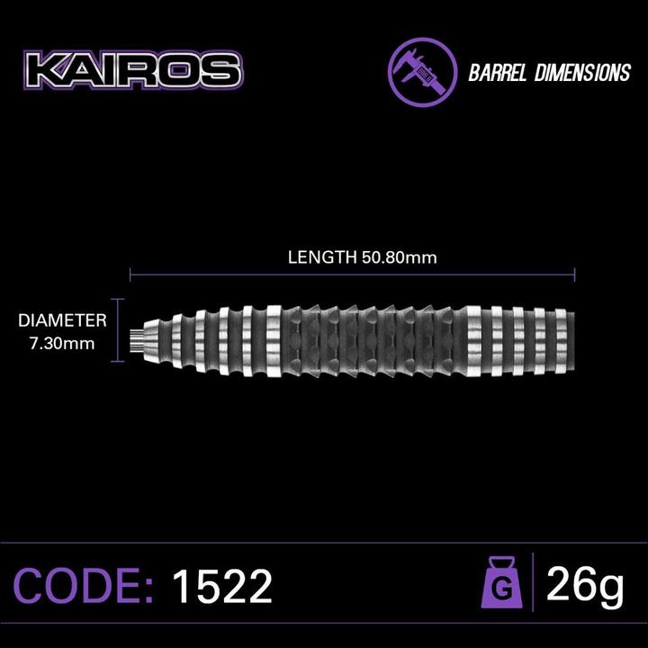 Actual product image Winmau Kairos Steel Tip Dartpfeile 26G (26 g)