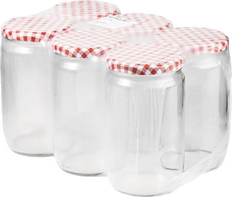 Okko JAR 720ML WITH LID 82MM 6PCS