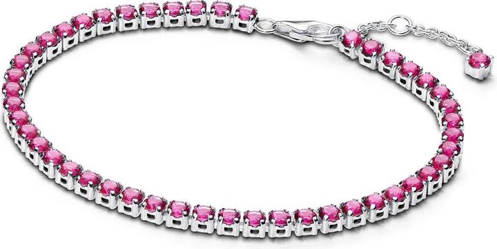 Produktbild Pandora Funkelndes Rosafarbenes Tennisarmband (16 cm, Silber 925)