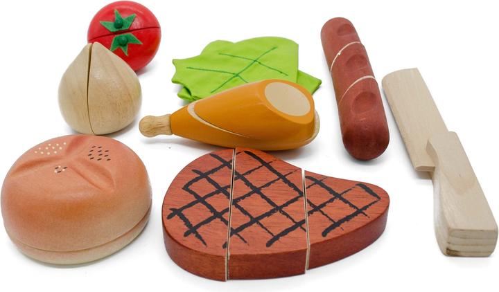 Produktbild Activity Board Grillplatte aus Holz zum Schneiden, Küchenzubehörset aus Holz für Kinder