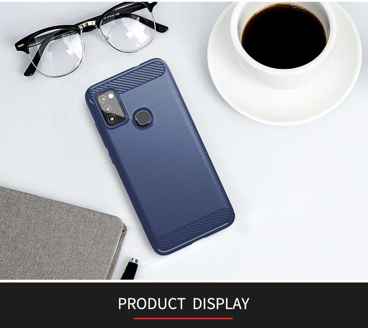 Actual product image Cadorabo TPU Ultra Slim carbon stainless steel Combi Cover (Samsung Galaxy M51)