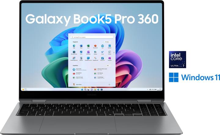 Immagine prodotto Samsung Galaxy Book5 Pro 360 40,6cm (16 ) Ultra 7 32GB 1TB (16", 32 GB, 1000 GB, DE)