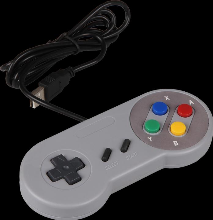 Actual product image Joy-it Gamepad SNES Design Gamepad Raspberry Pi®, universal Grey (PC)