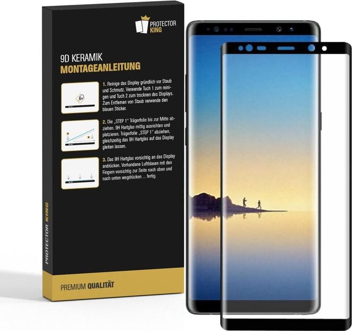 Actual product image Protectorking 3x Ceramic-Glass Full Cover HD Klar (3 Piece, Samsung Galaxy Note 8)