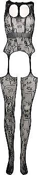 Image du produit Le Désir Lace suspender bodystocking with round neck - O/S (Taille unique)