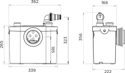 Productafbeelding SFA SaniBroy Pro UP kleine WC hefinstallatie