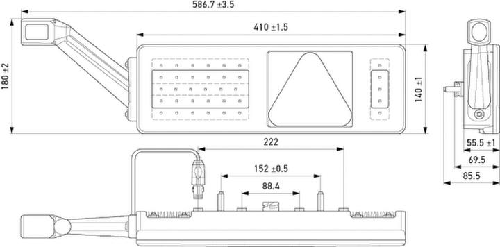 Produktbild Hella Rücklicht links LED Anbau Indicator Sweeping