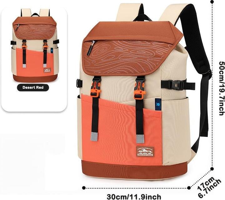 Actual product image Only-Bags.Store Nylon Casual Travel Backpack - leicht, faltbar, mit verstellbaren Trägern, Reissverschluss