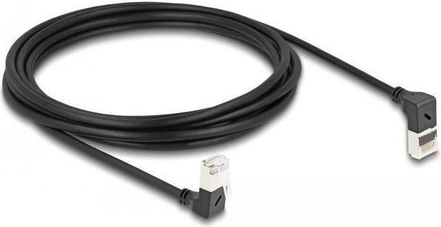 Produktbild Delock RJ45 Netzwerkkabel Cat.6A S/FTP Slim 90° oben / unten (S/FTP, CAT6a, 3 m)