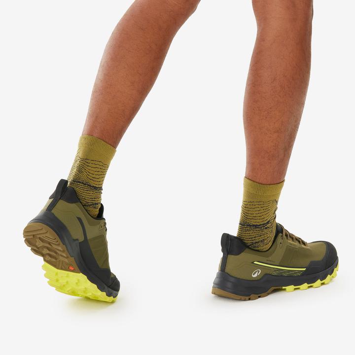 Image du produit Quechua Chaussettes randonnée - hike 500 high trendy khaki et gris x2 paires (39, 42)