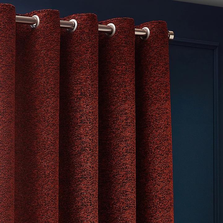 Actual product image New Galaxy Chenille Eyelet Curtains (168 x 137 cm)