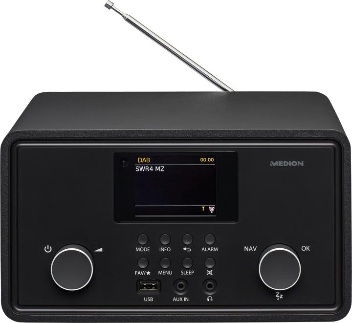 Image du produit Medion MD 88069 Radio Internet noir (Webradio, DAB+ DAB, AM, FM, Bluetooth, WiFi)