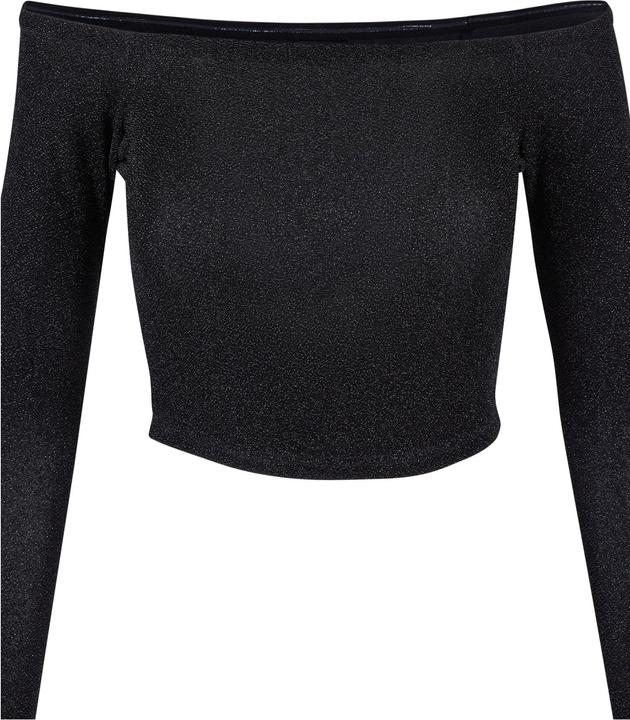 Actual product image Urban Classics Ladies Off Shoulder Glitter Longsleeve (L)