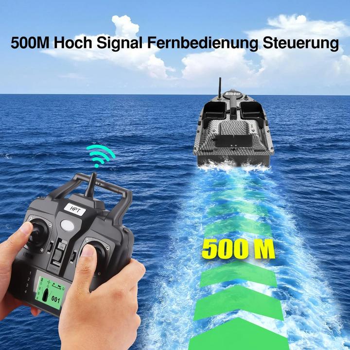 Produktbild Bilbear RC Futterboot fürs Karpfenangeln – mit GPS & 3 Futtertrichtern