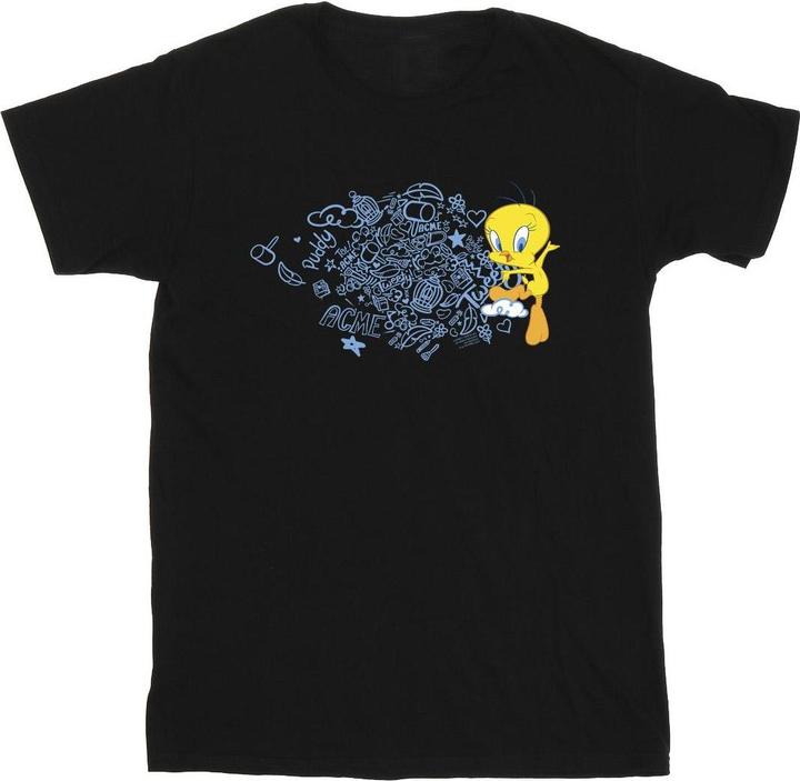 Actual product image Looney Tunes Mens ACME Doodles Tweety T-Shirt (XXL)