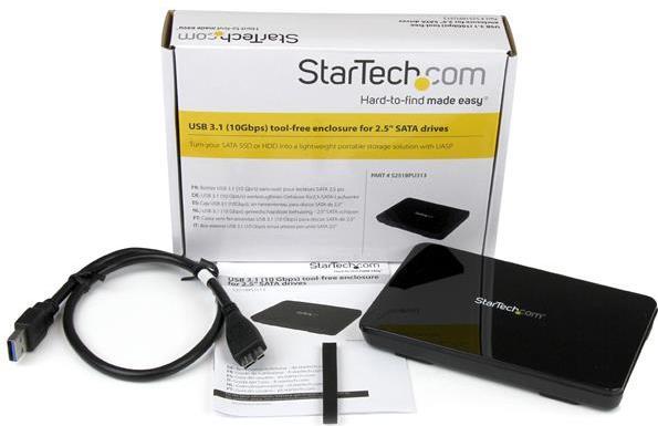 Actual product image StarTech USB 3.1 TOOL-FREE ENCLOSURE (2.5")