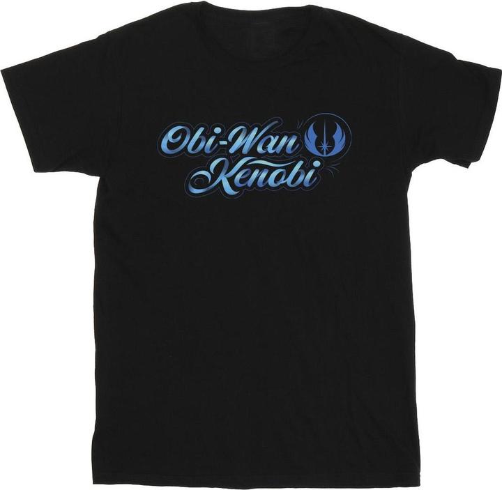 Immagine prodotto Star Wars Obi-Wan Kenobi Ribbon Font Maglietta Uomo (XL)
