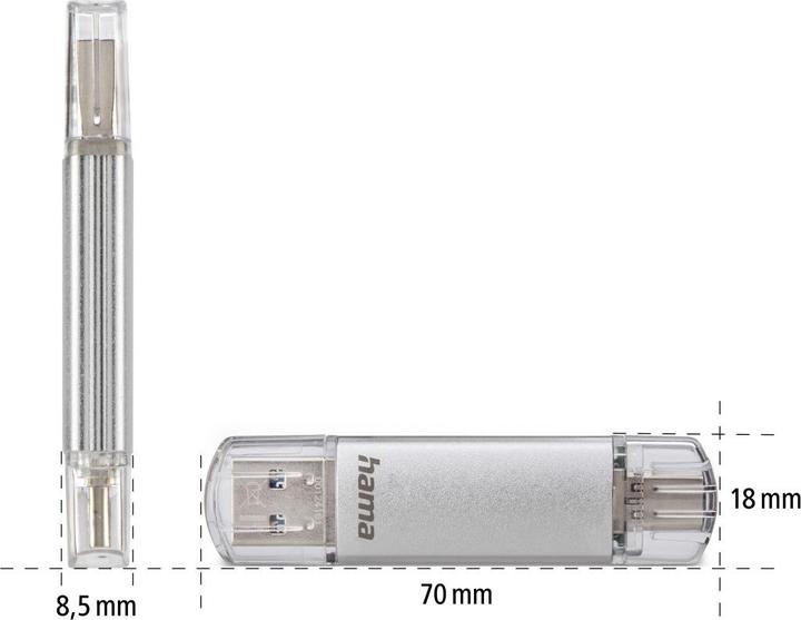 Immagine prodotto Hama C-Laeta (64 GB, USB 3.0, USB-A, USB-C)