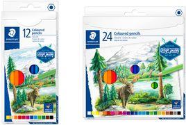Produktbild Staedtler Farbstift (Orange, Bordeauxrot, Gelb, Pfirsisc, Blau, Lichtblau, Rot, 12 x)