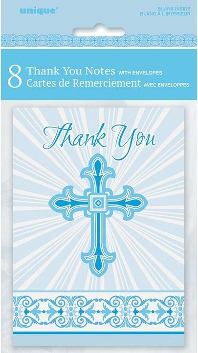 Actual product image Amscan Foldable Communion Thank You Card (Pack of 8) (8 pcs.)