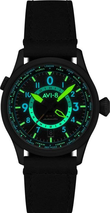 Produktbild AVI-8 AV-4120-04 Wingman Worldtimer GMT (Fliegeruhr)