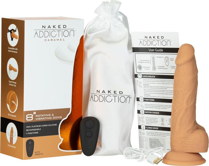 Produktbild Naked Addiction Rotating & Vibrating Dildo - 20 cm
