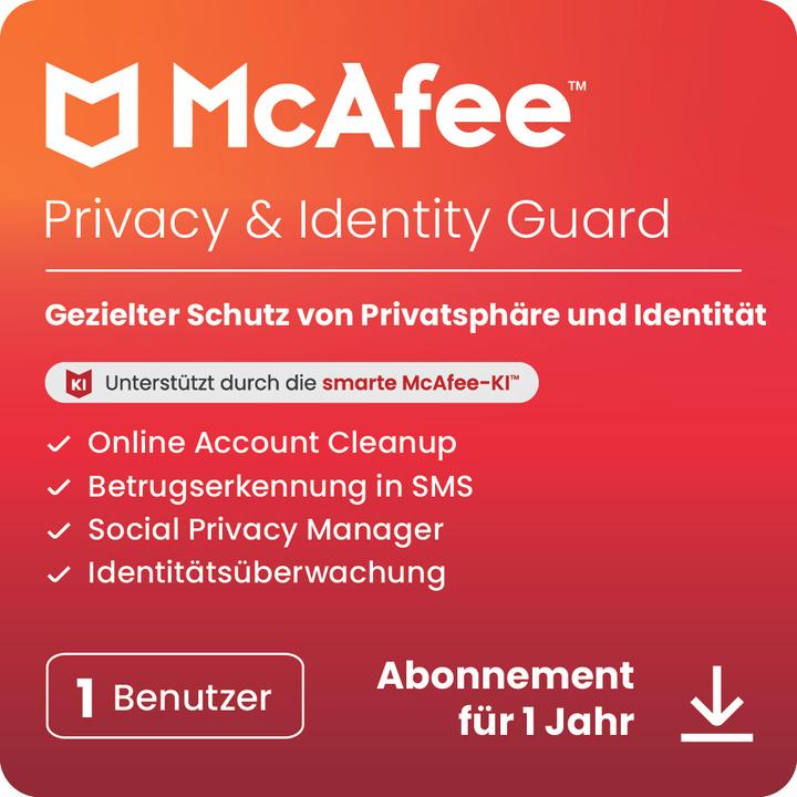 McAfee Privacy & Identity Guard (1 Benutzer) (1 User, 1 Devices/Users, 12 months)