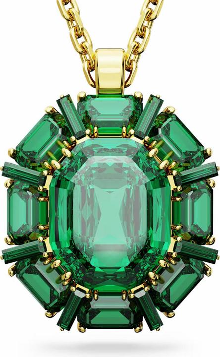 Swarovski Millenia Halskette Verschiedene Schliffe Grün Gold (Metall mit Goldlegierungsschicht, 80 cm)