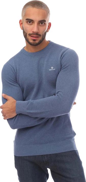 Actual product image GANT Mens Neps Melange Crew Neck Sweatshirt (L)