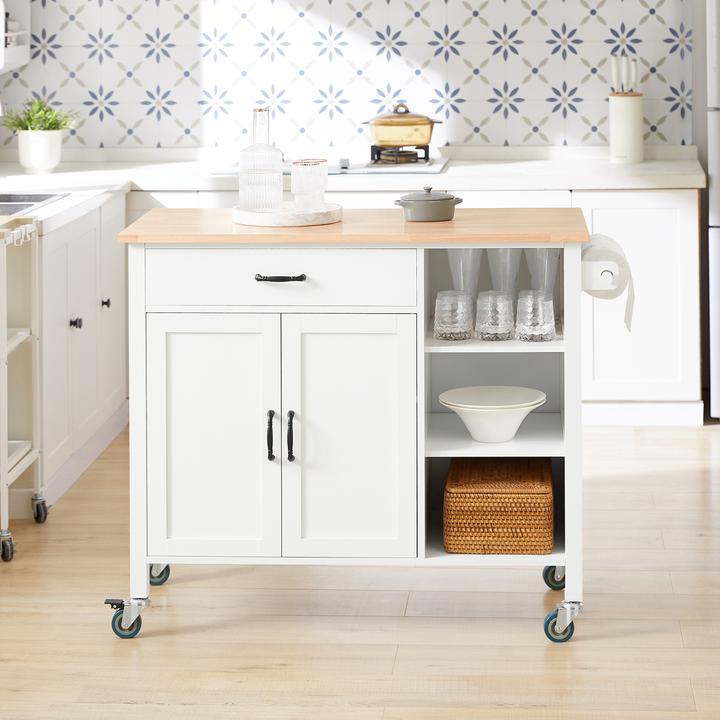 Produktbild SoBuy Design Küchenschrank Weiss Küchenwagen mit Schubladen