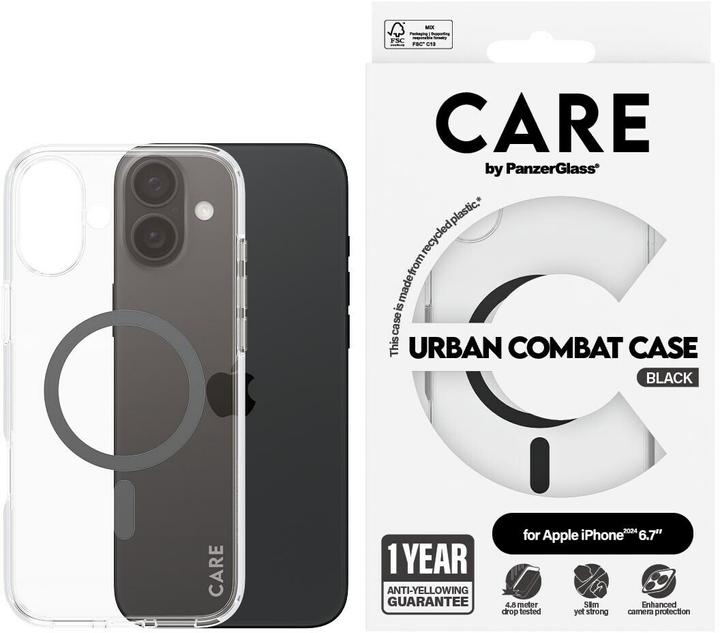 Productafbeelding PanzerGlass CARE Flagship Case Urban Combat w. Zwarte MagSafe iPhone '24 6,7" (Apple iPhone 16 Plus)