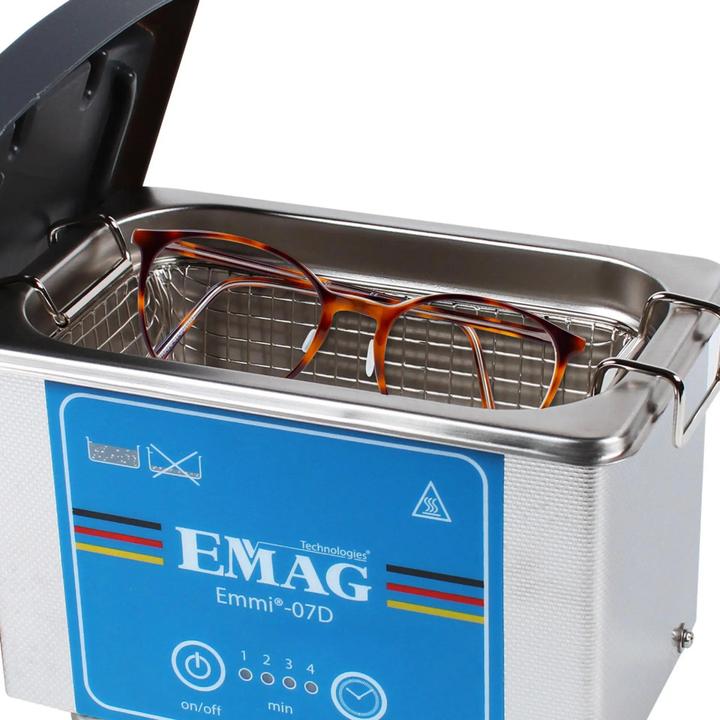 Produktbild Emag Emmi-07D Ultraschallreiniger Universal 80W 0.5l mit Reinigungskorb (45 kHz, 500 ml)